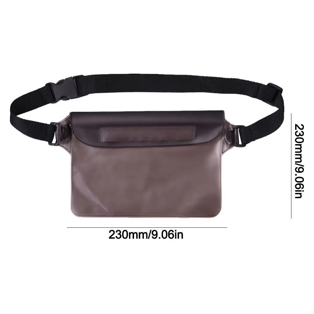 Transparent Waterproof Waist Bag Large Capacity 3 Layer Protection Swimming Bag With Waist Strap Multi-Layer Seal