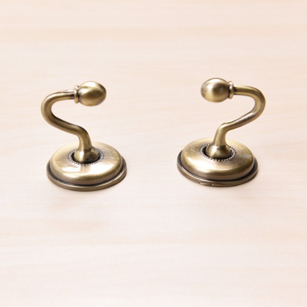 2pcs Zinc Zinc Zinc Alloy Tieback Wall Hooks Vintage Wall Hat Coat Hangers  for Bedroom Dormitory
