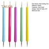 5Pcs/Set Nail Dotting Pen Dual Head Embossing Pen Pattern Tracing Stylus Nail Art Tools for DIY Manicure