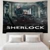 Sherlock Holmes Print Tapestry, Backdrop, Easy Setup, Ideal for Bedroom, Office & Living Room, with Aesthetic Wall Hanging Decor.