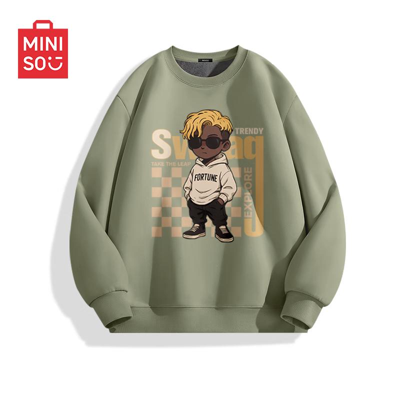

MINISO Men s Graphic Print Crew Neck Sweatshirt 3XL