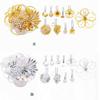 Arenca Reika Ranman Hair Ornaments for Chirimen Chrysanthemum and Butterfly Design Coming-of-Age Ceremonies, 10-Piece Set, (Gold)