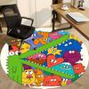 1pc Colorful Creatures Office Round Area Rug, Indoor Mat Suitable ForOffice, Under Office Chairs Bedroom Living Room Home Decor, Room Decot208