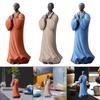 Chinese Buddha Statue Monk Figure Tea Pet Stylish and Elegant Home Decoration Monk Figurine for Business Car Living Room Yard