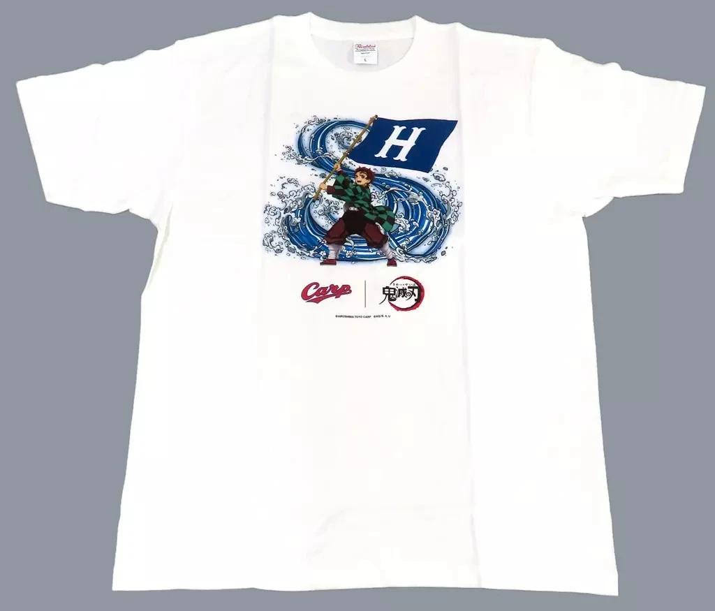 Kamado Tanjiro T-shirt White L Demon Slayer x Hiroshima Toyo Carp Size L S
