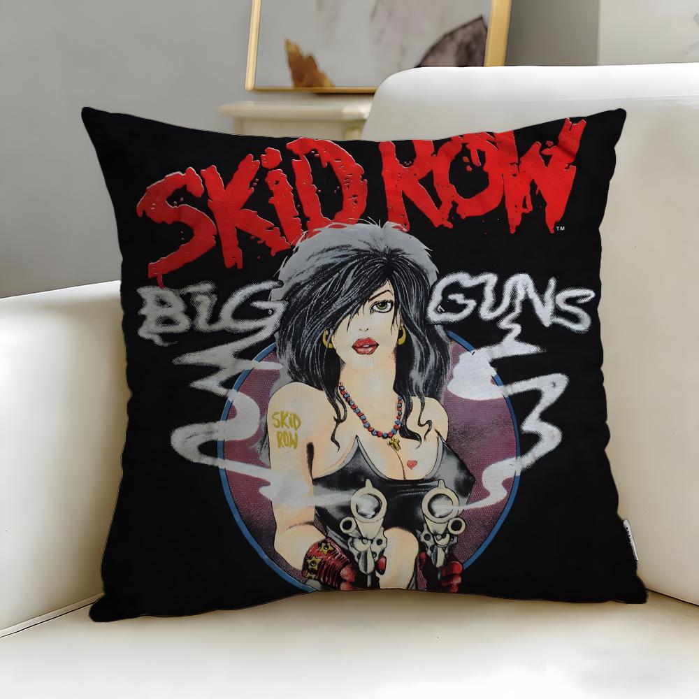 classic band Skid Row Cushion Cover Soft & Easy-Wash Pillow Case – Versatile for Couch, Bed, Travel and Office