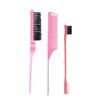 Cross-Border Hairdressing Comb and Brush Set: Rat-Tail, Teasing, Double-Ended, Styling, Toothbrush Eyebrow Brush for Makeup and Updos
