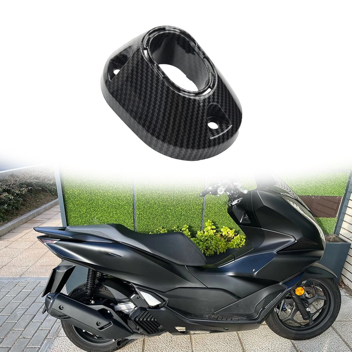 

TUKLYE Для PCX160 2021-2025 Модифікація мотоцикла Ексклюзивний Захист вихлопної труби Задня кришка. (Зміїний Чорний) чорний