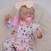 Lifelike 49cm Simulation Baby Rebirth Doll Open Mouth Soft Cloth Body Reborn Babies Doll Realistic 3D Painted Skin Newborn Dolls for Kids Holiday Gift