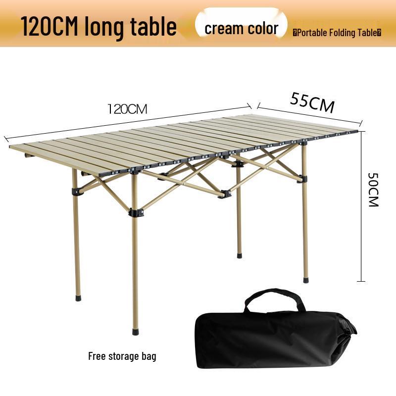 Verstellbarer Outdoor-Roll-up-Klapptisch für Camping und Grillen