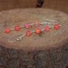 Fire Red Opal Gemstone Dangle Earring, Natural Opal Round Beads Earrings, Fire Opal Smooth Beads Earring for Her, Opal Handmade Earrings