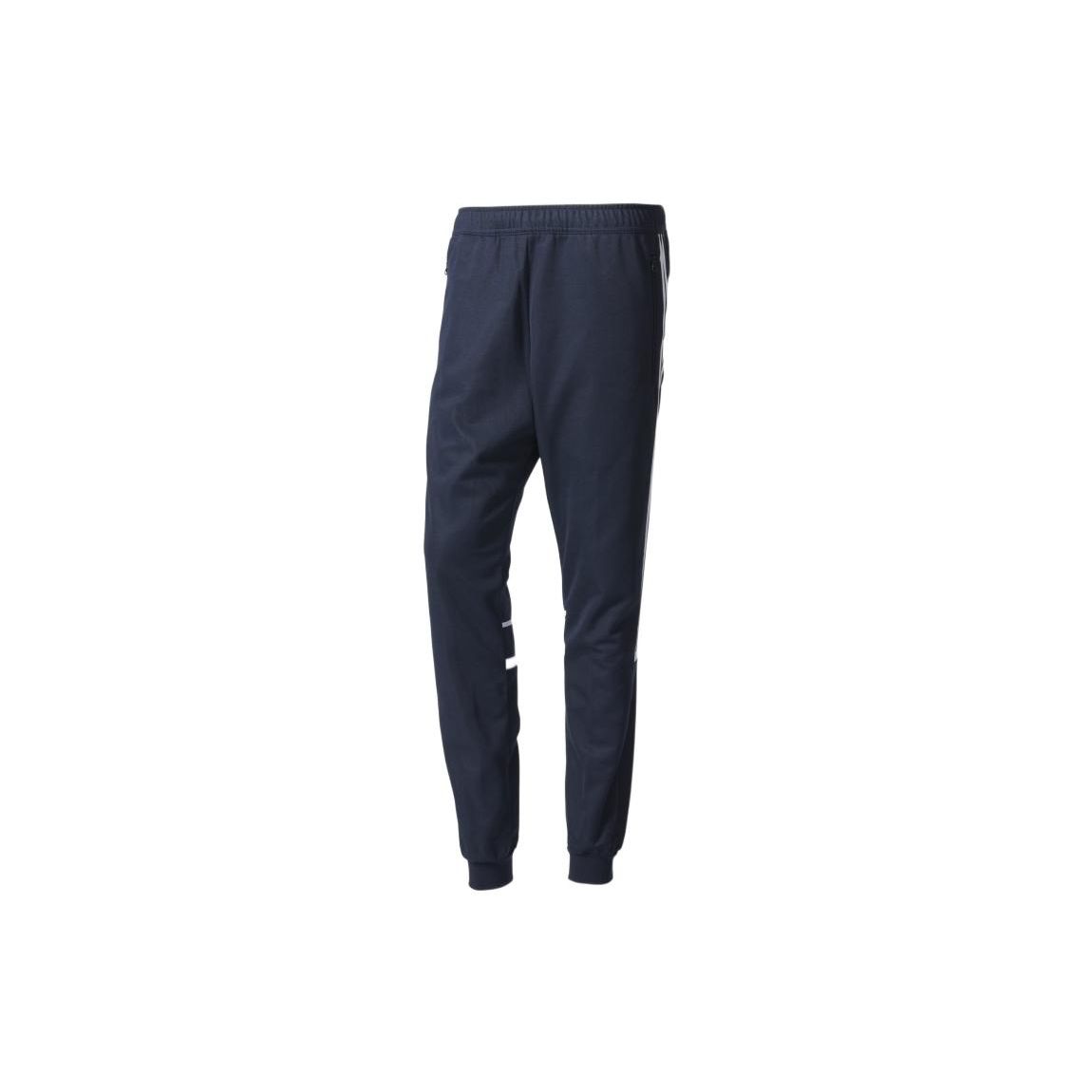 

Adidas Originals Three Stripes Color Block Logo Cuffed Casual Pants Men Bottoms Dark-Blue BK5928 M
