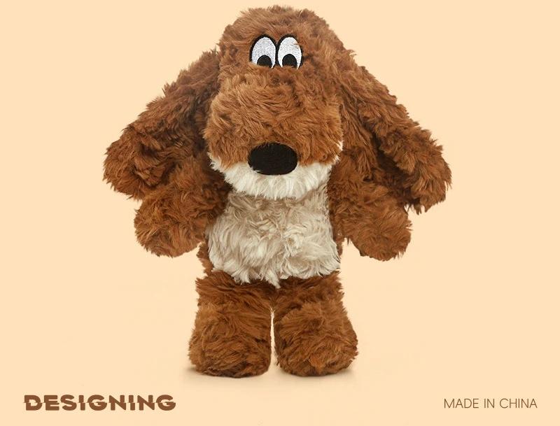 Fluffy Cartoon Meatloaf Dog Plush Toy - Super Soft Stuffed Dachshund Beagle Plushie Kawaii Huggable Toy for Kids & Dog Lovers