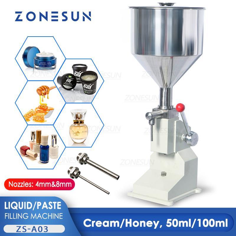 ZONESUN ZS-A03 Manual Paste Nail Polish Cream Filling Machine Sauce Jam Filling Machine