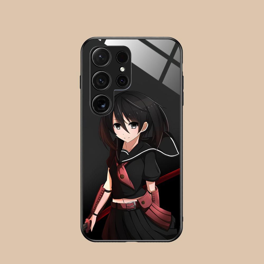 

Akame Kurome Glass Mobile Phone Case for Samsung Galaxy S26 S25 S24 S23 S22 S21 S20 Note20 Plus FE Ultra Colorful Cover Galaxy S24 Ultra
