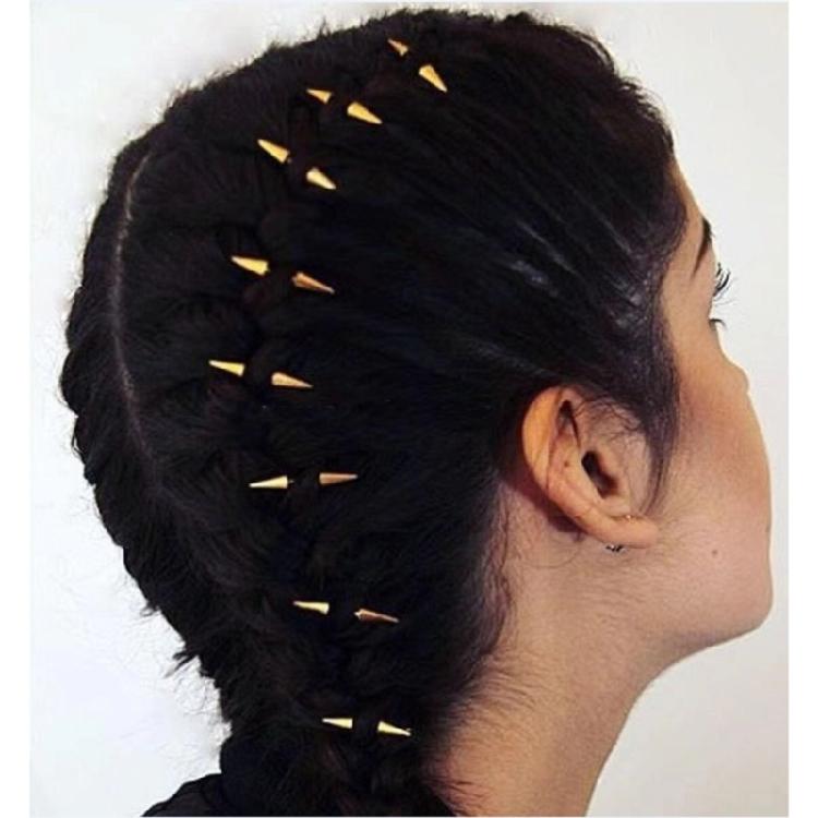 10 Pcs Spike Cone Stud Earrings Minimalist Piercing Jewelry Fashion Accessories