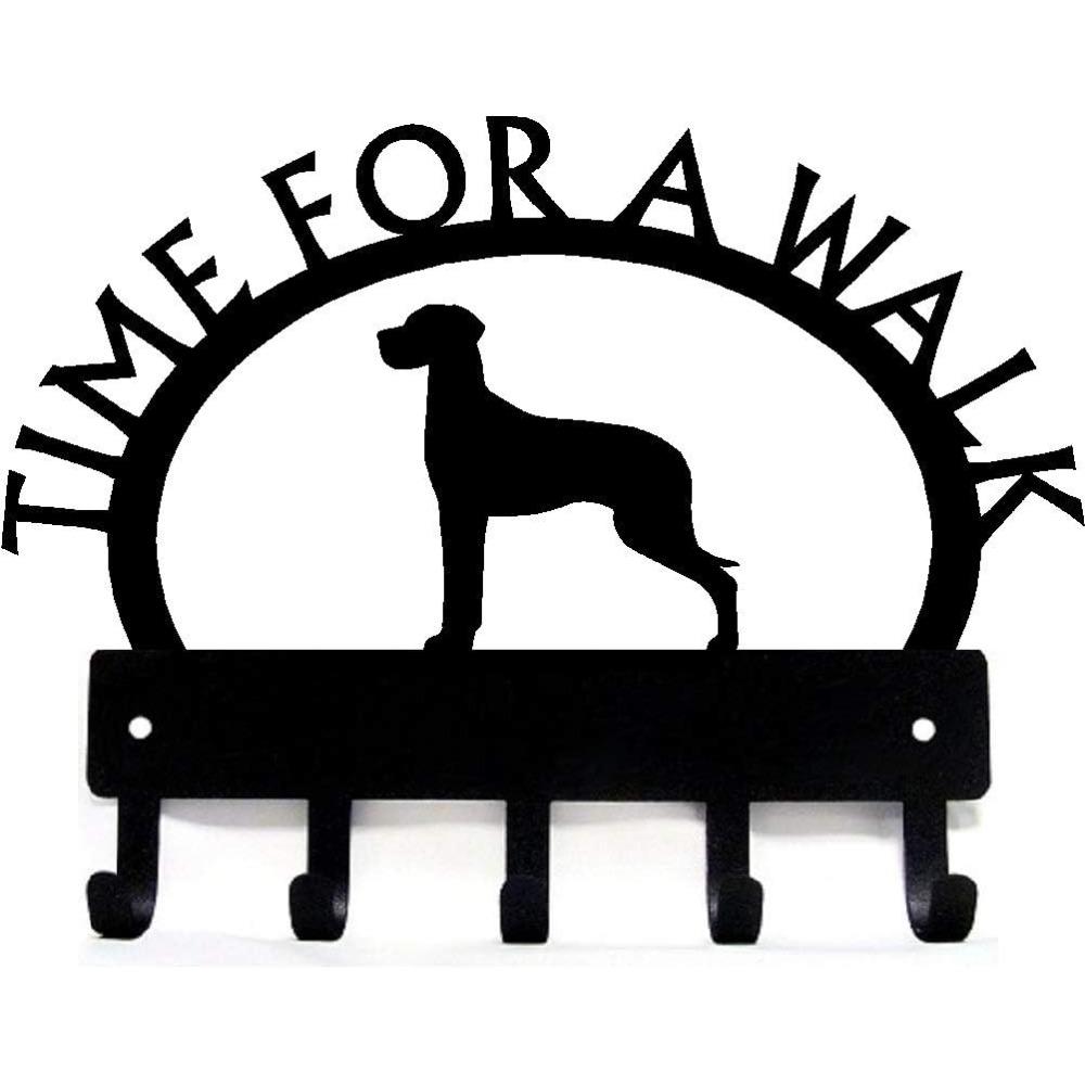 Great Dane Wall Hook Leash Key Rack Metal Hanger for Dog Walking Gear чёрный