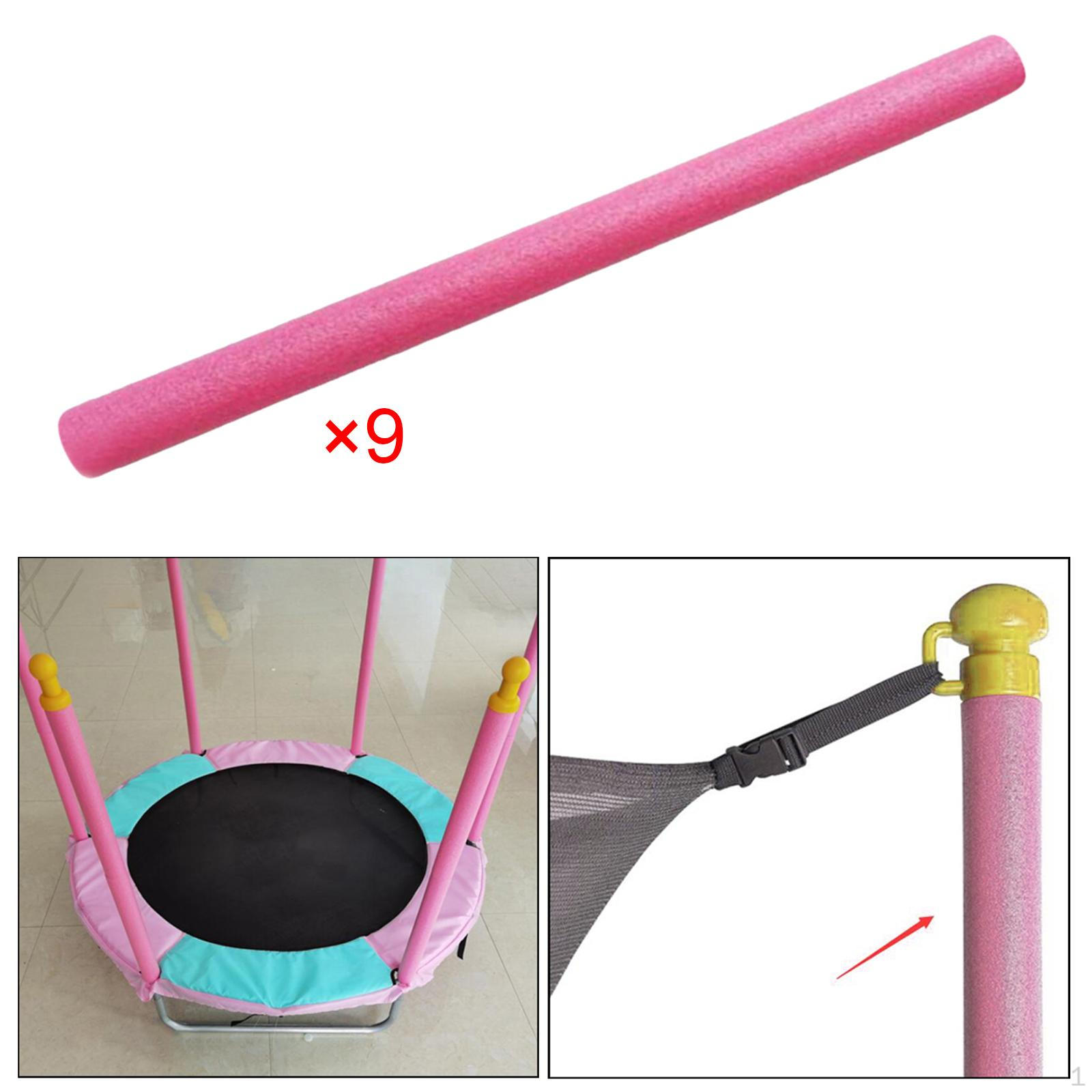 

6xReplacement Trampoline Pole Foam Sleeves , 9 Pink, 35.43inch