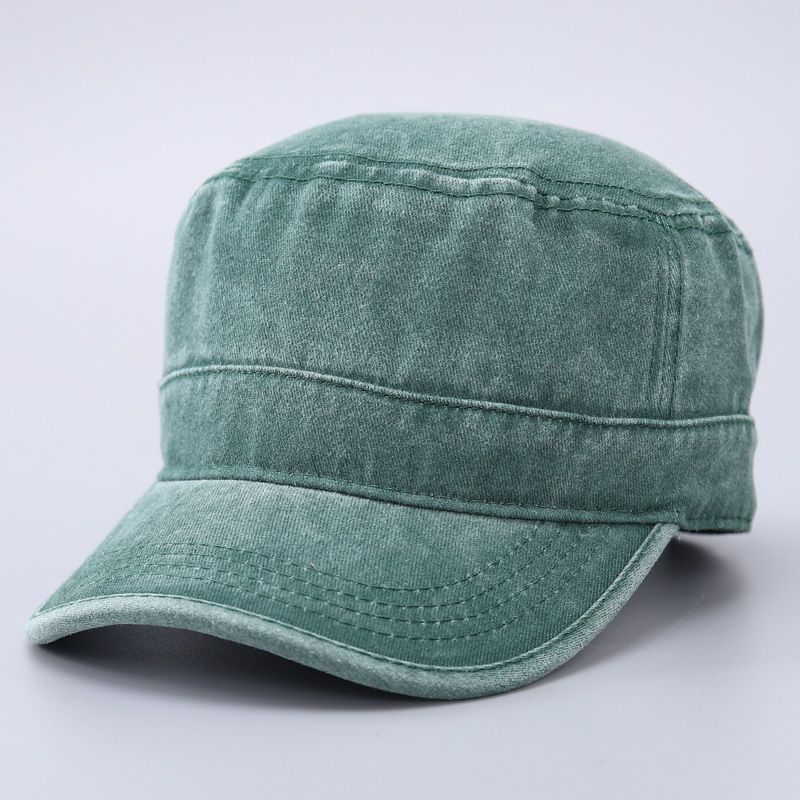 Simple Solid Color Denim Hat Pure Cotton Retro Washed Four-season Wide-brimmed Men's and Women's Hats Durable Fabric with Reinforced Construction