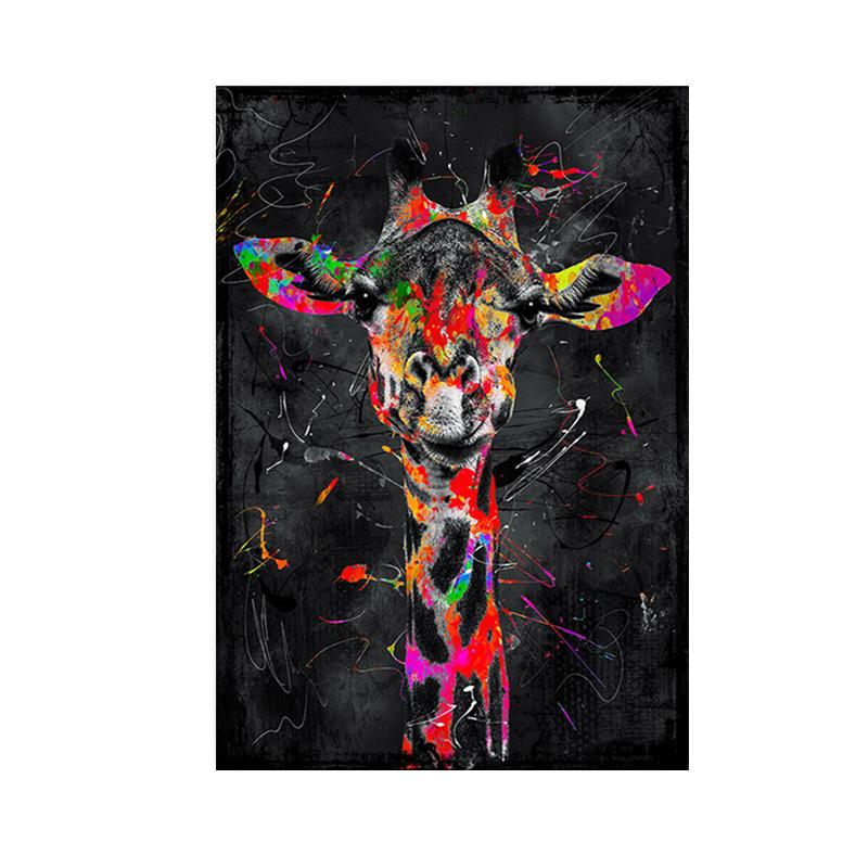 Abstract Colorful Animals Lions Oil Paintings On Canvas  Modern Posters and Prints Wall Art Pictures for Living Room Home Decor