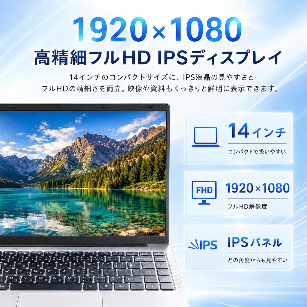 KAZEON N4500 Laptop Office 2024 Windows 11 1920x1080 FHD IPS LCD 8GB Memory 256GB SSD Webcam Bluetooth Mini HDMI Lightweight and Slim Home use