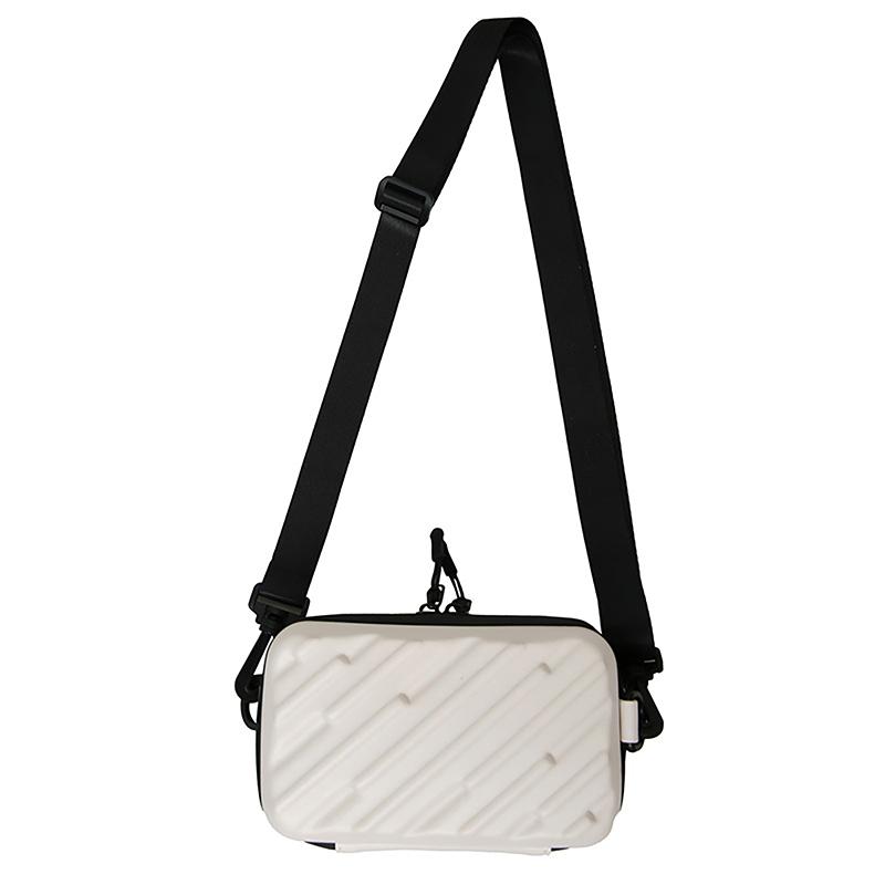 Personlighet Enkel Lett Boksveske Diagonalstripet Skulderveske Unisex Allsidig Crossbody-veske Telefonvesker