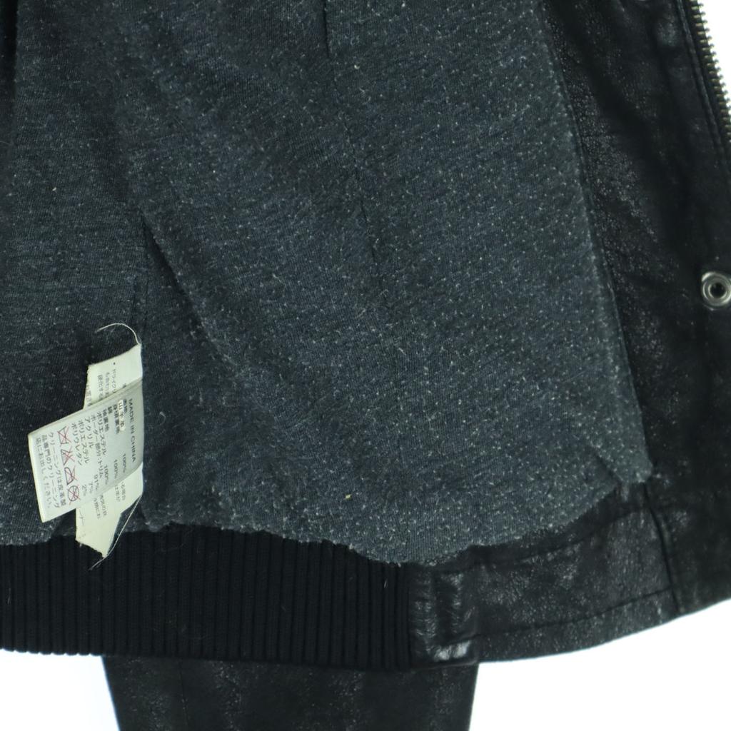 Banana Republic Long sleeve Stand collar leather jacket XS black Women Used