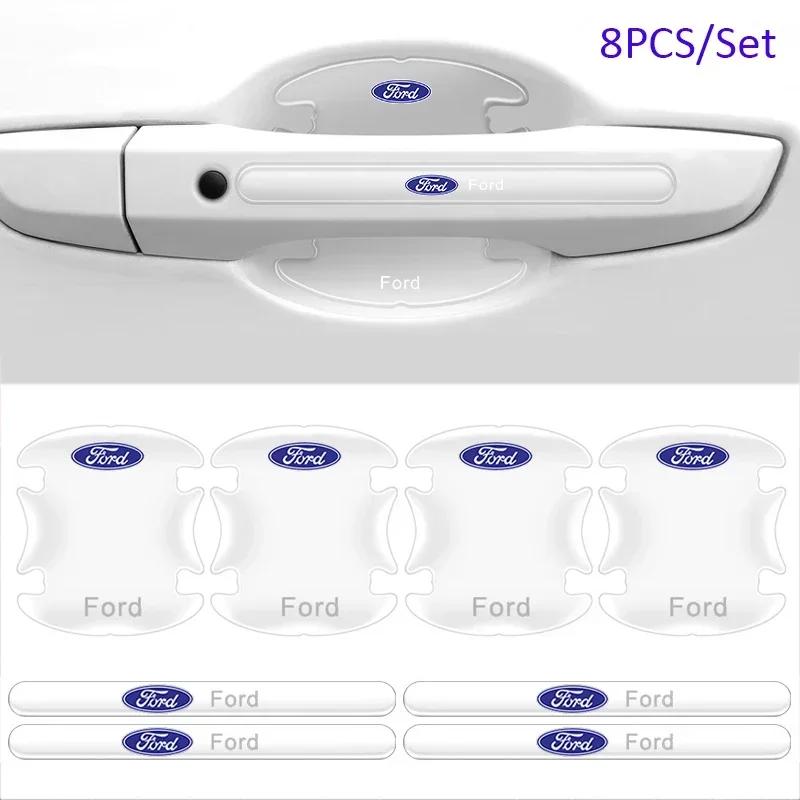 

Car Sticker Ford New 2025 Hot Car Door Handle Protective Stickers Decal for Ford Logo Escape Fiesta Explorer Mustang Mondeo Focu