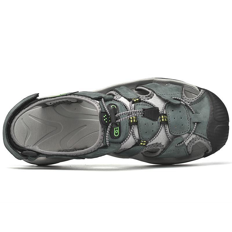 Новые летние уличные мужские повседневные сандалии из натуральной кожи — фото 6