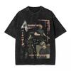 Resident Evil 4 Leon & Ashley Scena Protettiva Vintage Lavata Maglietta da Gioco, Unisex Streetwear per Fan di Survival Horror, 100% Cotone Casual
