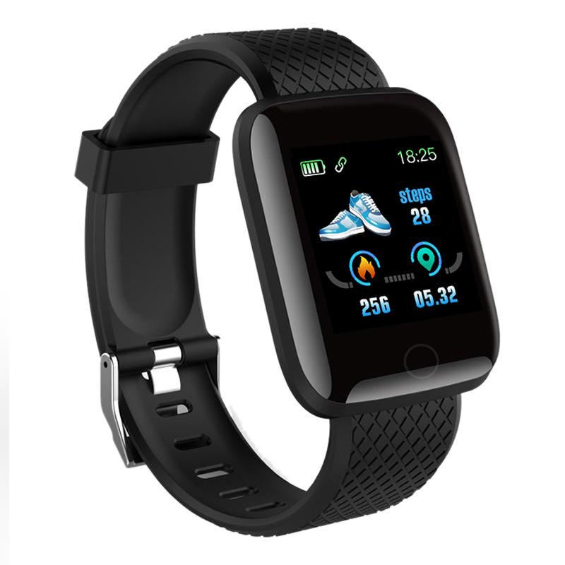 Barevná obrazovka 116plus Sports Smart Bracelet Krokoměr Bluetooth elektronické hodinky Srdeční tep Krevní tlak Krevní kyslík Monitorování spánku