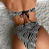 Swimsuit Wrap Chest Multi-color Bandage Bikini Women Bathing Suit Summer Ladies Push Up Two Piece Set Swimwear