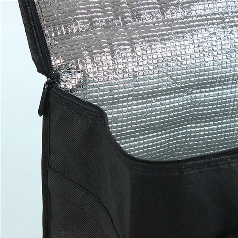 2X Portable Lunch Cooler Bag Folding Insulation Picnic Ice Pack Food Thermal Bag Drink Carrier Insulated Bag чёрный