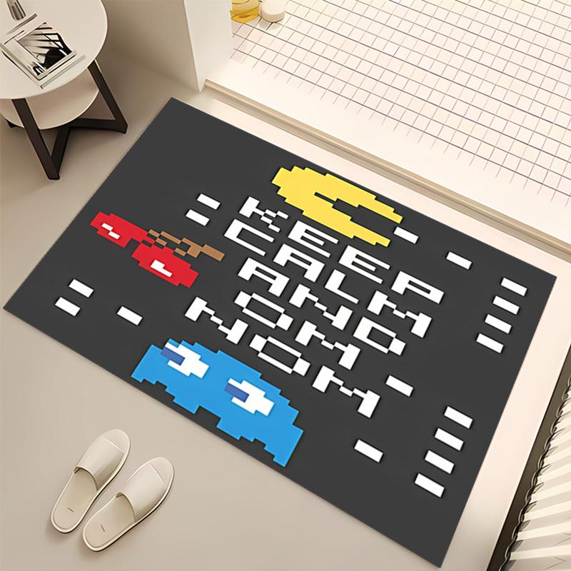 P-PacMan Game Print Area Rug - Soft,Washable Non-Slip Indoor Mat,Living Room,Home Office Decorative Rug
