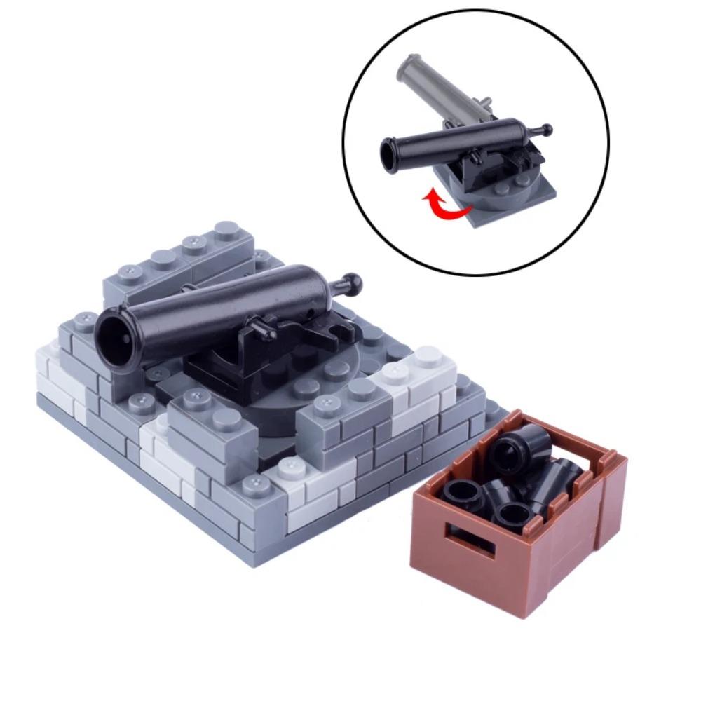 MOC Military Building Blocks Figure Napoleon Wars Soldier Accessories Weapon Cannon Sandbag Army Pirate Mini Brick gift X003 DIY