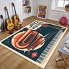 Retro Music 3D Printed Rugs for Bedroom Decoration Vintage Guitar Big Home Carpet Living Room Sofa Table Soft Non-Slip Floor Mat