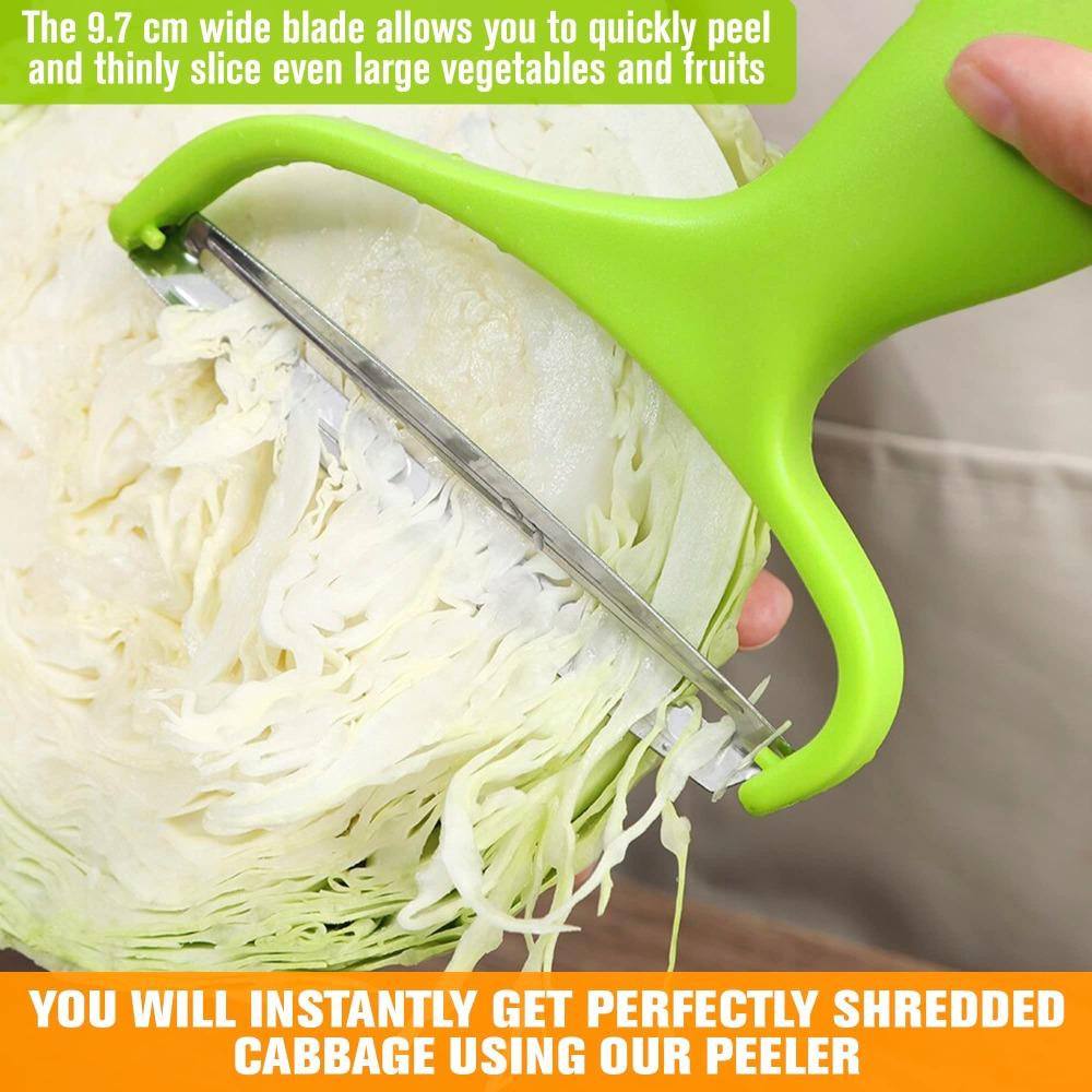 Cabbage Shredder Slicer Peeler, Large Size, Vegetable Cutter for Purple Cabbage, Lettuce, Wide Mouth Peeling Knife, Food Contact Safe