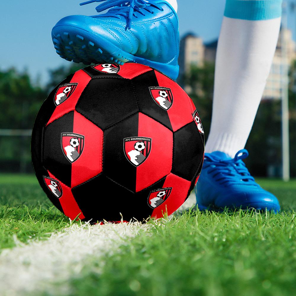 AFC Bournemouth Hallenfußball Ball Bunt Alle Altersgruppen Größe 5 Maschinengenäht PVC Wettkampfbereit Langlebig Hoher Rückprall