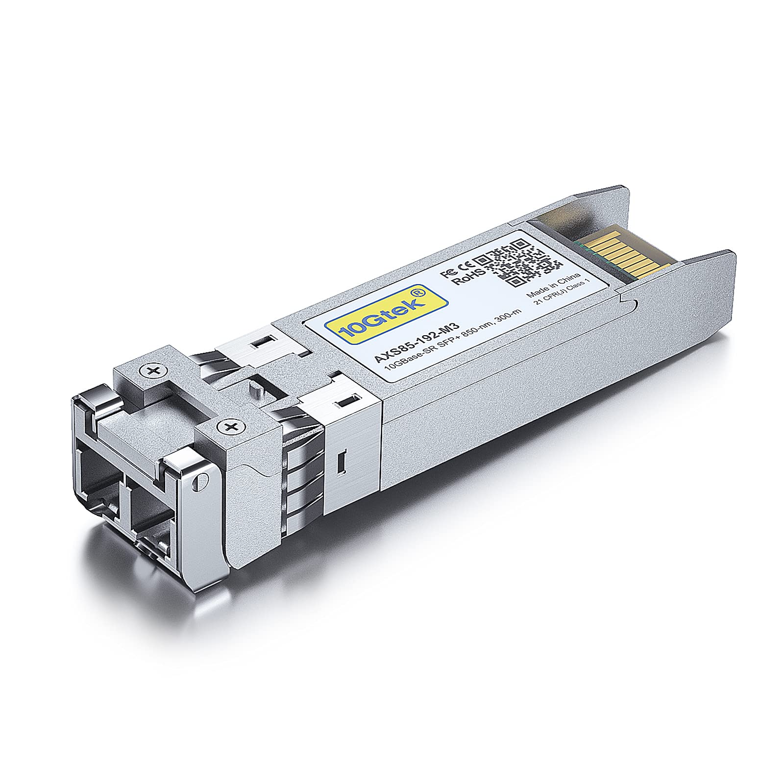 

10Gtek 10GBase-SR SFP+ Module, 10G 850nm MMF, up to 300m, Optical Transceiver, Intel E10GSFPSR Compatible