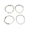 Hip Hop Styles Crosses Pendant Beaded Bracelet Set With Imitation Pearls for Layer Stackable Jewelry Gifts