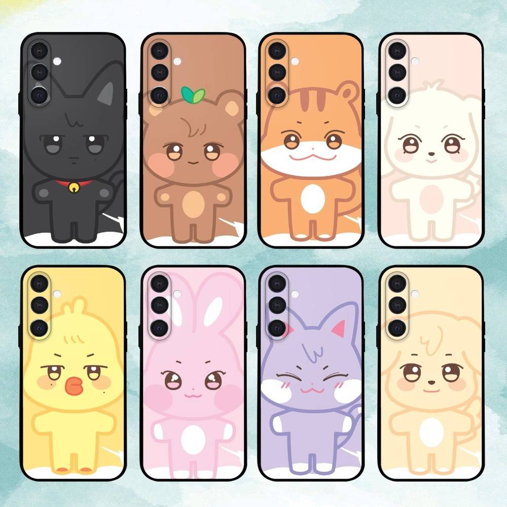 Cute A-ANITEEZ Phone Case For Samsung Galaxy A73,A72,A71,A70,A53,A52,A51,Others Soft Black Cover