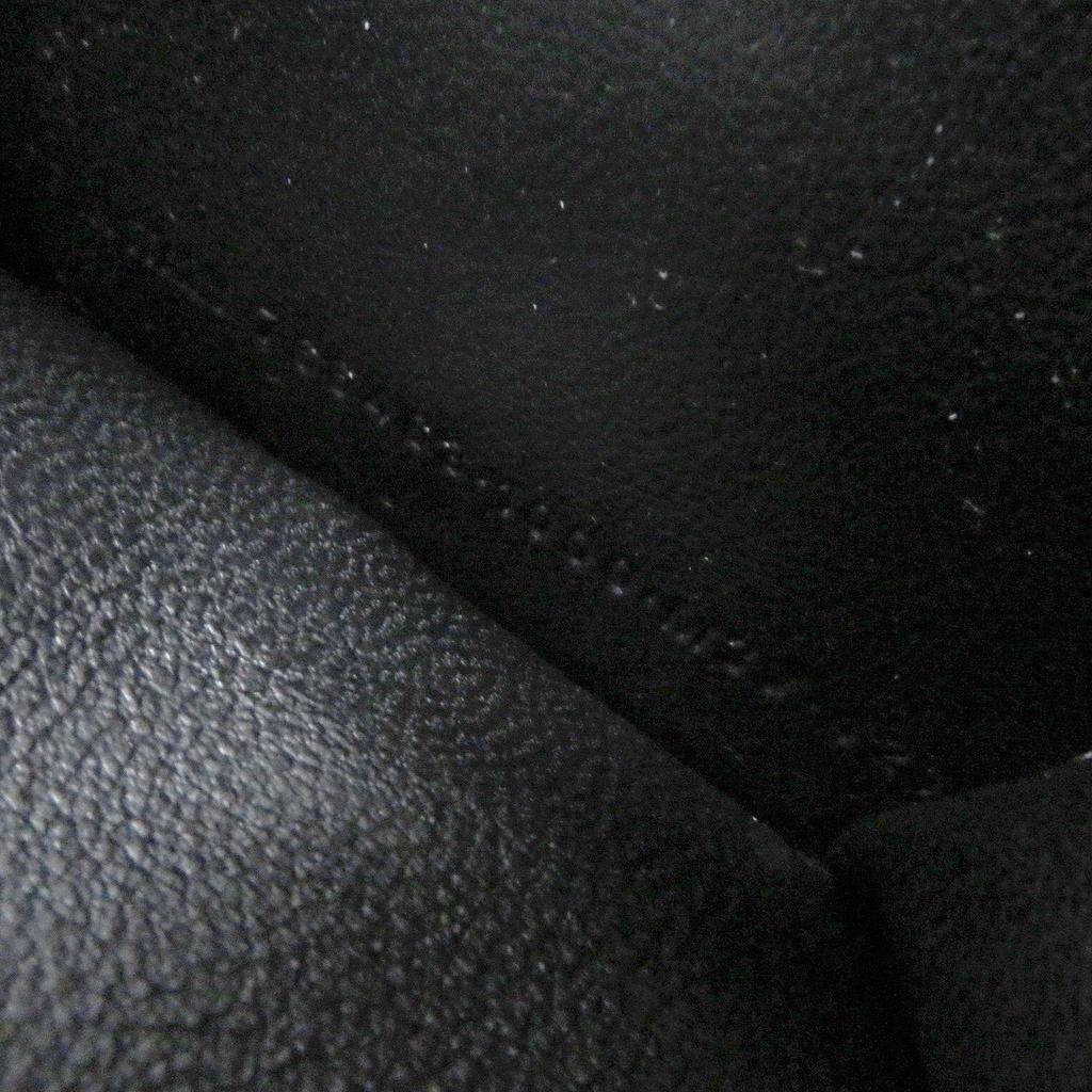 Excellent BALENCIAGA Tri-fold wallet Crush B logo Metal black leather Used