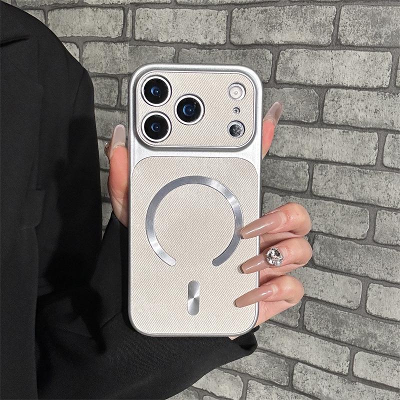 

Instantly Compatible iPhone 17 Pro Case with Denim Texture & Magnetic Feature for Apple Pro Models 17 Pro Max белый