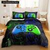 Gamer Bedding Sets for Boy,Gamepad Controller Duvet Cover Set King Size,Video Games Comforter Cover Teens Polyester Quilt Cover