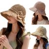 Trendy Bows Detail Straw Sun Hat Lightweight Comfortable Wide Brims Hat for Vacation Outdoor Sports Daily Use
