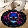 Skeleton Rose Round Rug Nonslip Area Rug Office Chair Mat Carpet Perfect For Bedroom Living Room Office Easy Clean Aesthetic Home Decor