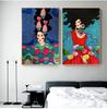 Abstract Girl Hair Flower Bird Wall Art Canvas Painting Vintage Nordic Prints Wall Pictures For Living Room No Frame