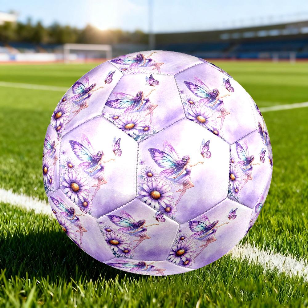 1pc Fairy Garden Dreams Size 5 Soccer Ball Professional Match Training Football Indoor &Outdoor Sports Ball Training Ball Lightweight Durable Y92