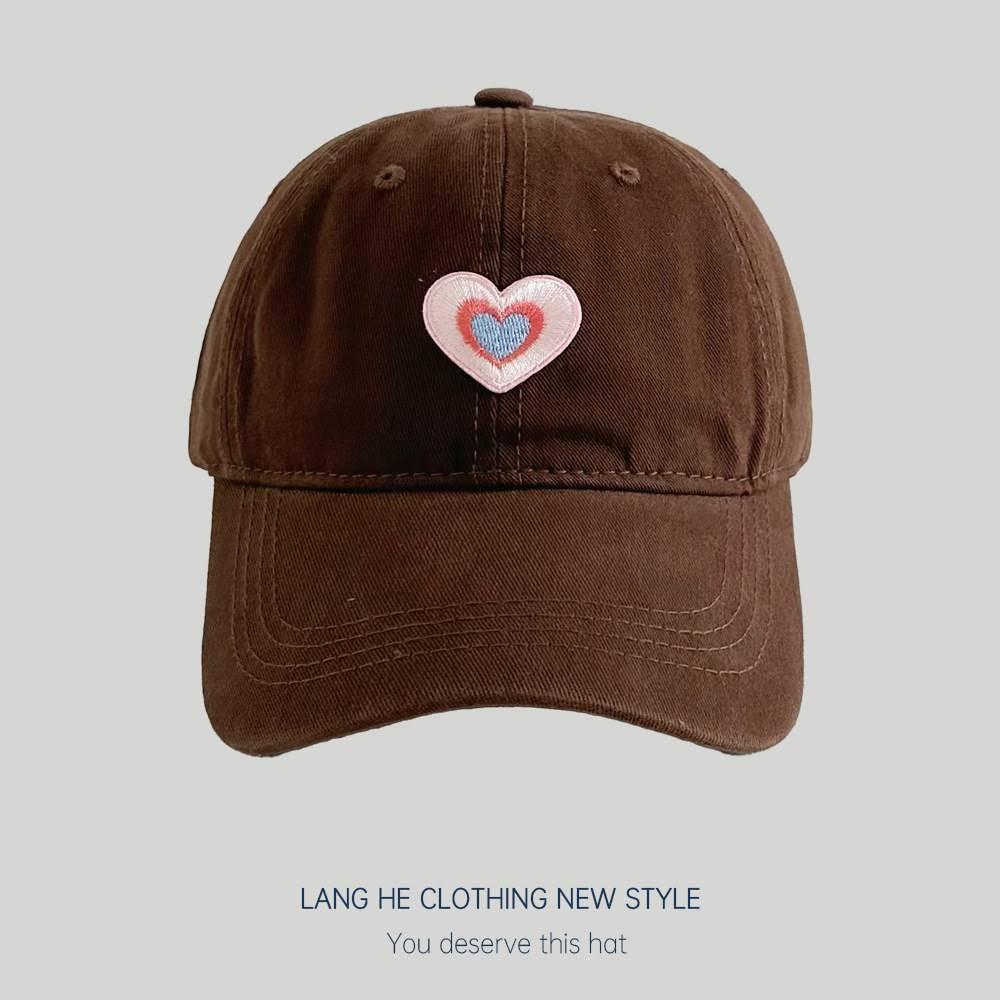 Premium Cotton Quality Heart Embroidery Baseball Cap For Spring Fashion Summer