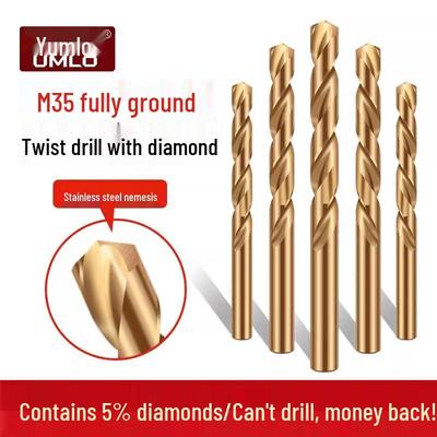 UMLO High-Speed Steel Cobalt Twist Drill Bit for Stainless Steel, 1-16mm, Straight Shank